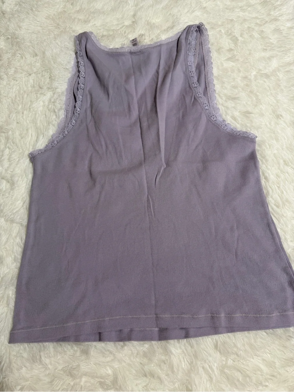 SKIMS 4X Matching Lace Pajama Set Pointelle Shorts Tank Top Lavender Purple Soft